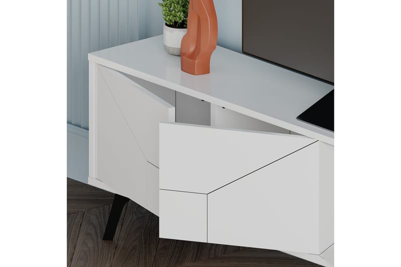 Tv-bänk Dune 180x29,6 cm Vit - Hanah Home - Möbler - TV- & Mediamöbler - TV bänk & mediabänk