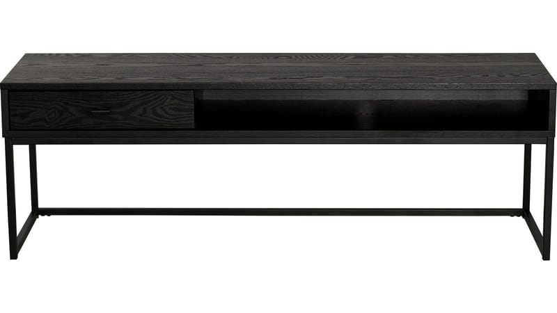 TV-bänk Eiknor 120 cm - Svartlackad askfaner - Möbler - TV- & Mediamöbler - TV bänk & mediabänk