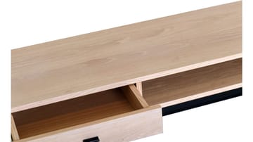 TV-bänk Eiknor 120 cm - Vitpigmenterad ek / brunlackad ekfaner - Möbler - TV- & Mediamöbler - TV bänk & mediabänk