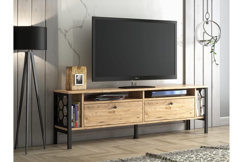 Tv-bänk Elspet 160 cm - Brun - Möbler - TV- & Mediamöbler - TV bänk & mediabänk
