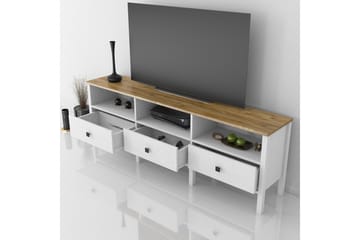 Tv-bänk Elspet 180 cm - Brun/Vit - Möbler - TV- & Mediamöbler - TV bänk & mediabänk