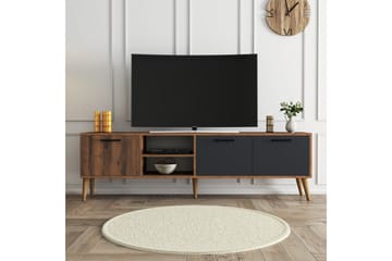 Tv-bänk Essexa 180x35 cm Brun/Svart - Hanah Home - Möbler - TV- & Mediamöbler - TV bänk & mediabänk