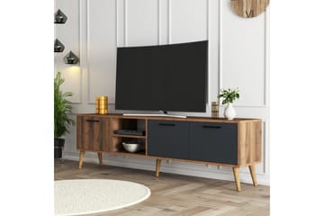 Tv-bänk Essexa 180x35 cm Brun/Svart - Hanah Home - Möbler - TV- & Mediamöbler - TV bänk & mediabänk