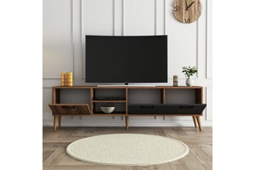 Tv-bänk Essexa 180x35 cm Brun/Svart - Hanah Home - Möbler - TV- & Mediamöbler - TV bänk & mediabänk