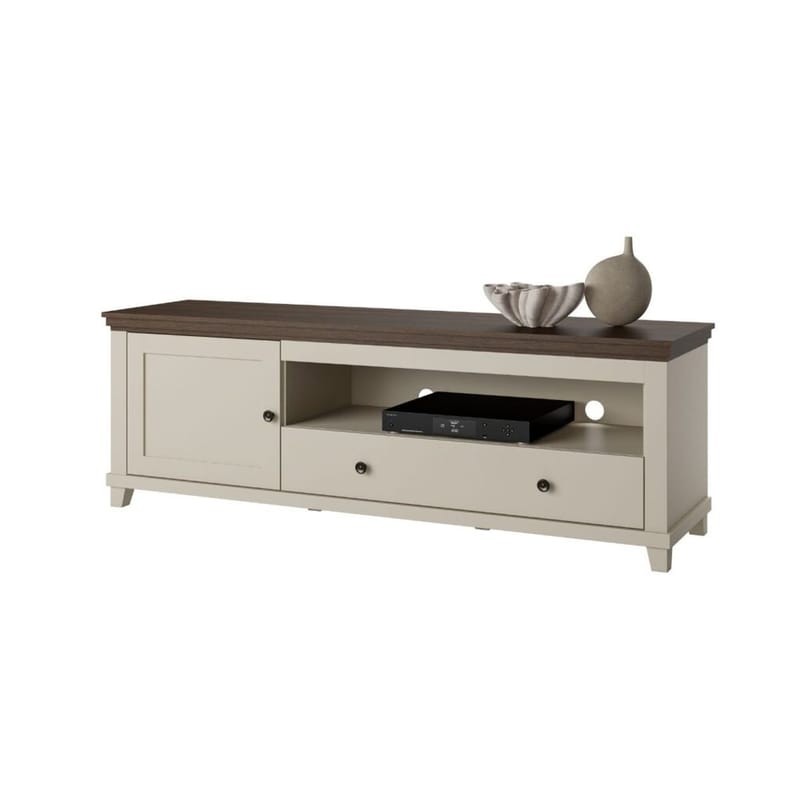 Tv-bänk Evora 1 dörr 1 låda - Ljus Beige - Möbler - TV- & Mediamöbler - TV bänk & mediabänk
