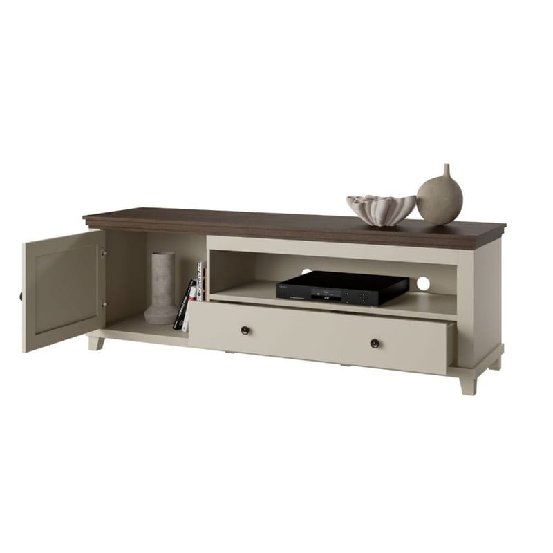 Tv-bänk Evora 1 dörr 1 låda - Ljus Beige - Möbler - TV- & Mediamöbler - TV bänk & mediabänk