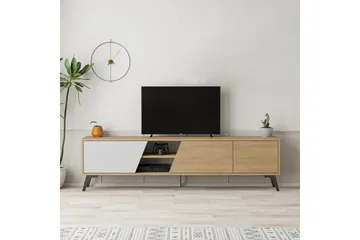 Fiona Tv-bänk 180x35,6 cm Brun/Vit - Hanah Home - Möbler - TV- & Mediamöbler - TV bänk & mediabänk