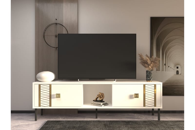 Tv-bänk Frede 150 cm - Guld - TV bänk & mediabänk