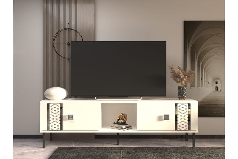 Tv-bänk Frede 150 cm - Silver - TV bänk & mediabänk