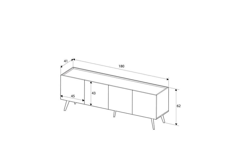 TV-bänk Galnor Ek - Natural - Möbler - TV- & Mediamöbler - TV bänk & mediabänk