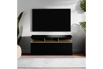 TV-bänk Galnor Svart / Valnöt - Svart / Valnöt - Möbler - TV- & Mediamöbler - TV bänk & mediabänk