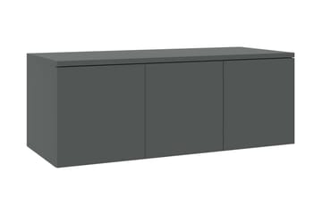 TV-bänk grå 80x34x30 cm spånskiva