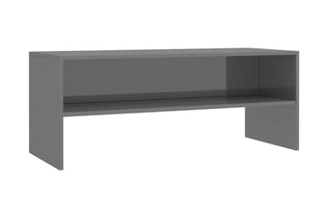 TV-bänk grå högglans 100x40x40 cm spånskiva