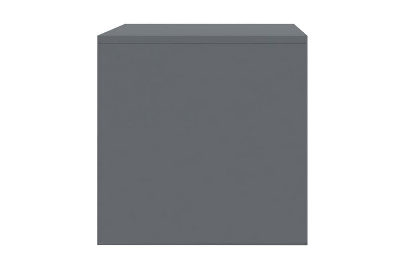 TV-bänk grå högglans 80x40x40 cm spånskiva - Grå - TV bänk & mediabänk