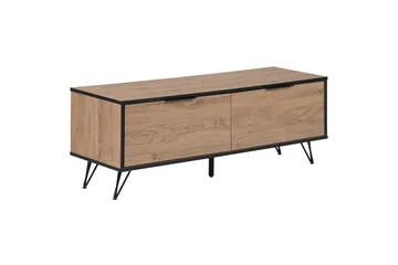 TV-bänk Halston Ljus trä, svart - Ljus trä, svart - Möbler - TV- & Mediamöbler - TV bänk & mediabänk