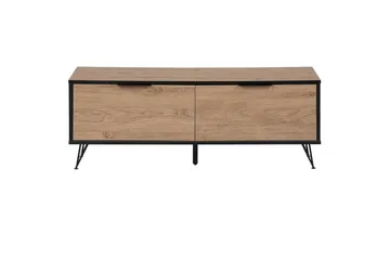 TV-bänk Halston Ljus trä, svart - Ljus trä, svart - Möbler - TV- & Mediamöbler - TV bänk & mediabänk