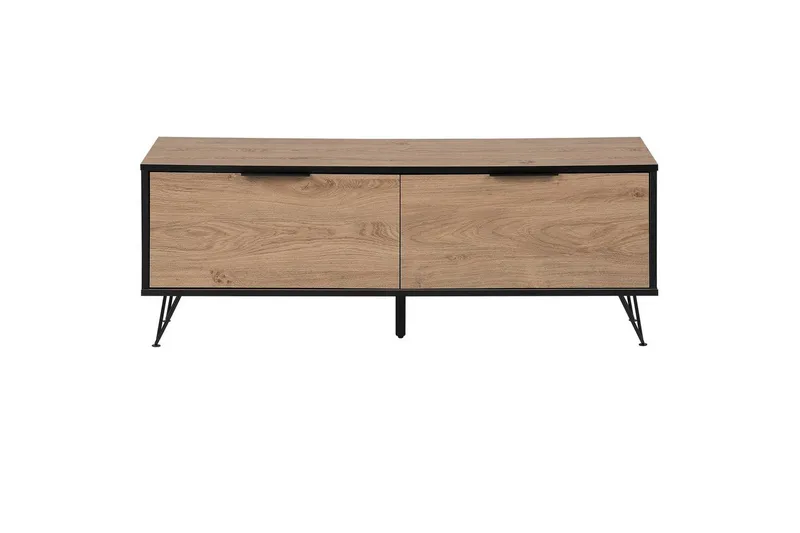 TV-bänk Halston Ljus trä, svart - Ljus trä, svart - Möbler - TV- & Mediamöbler - TV bänk & mediabänk