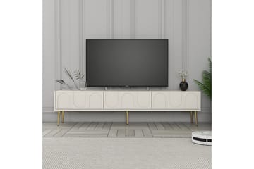 Tv-bänk Hazim 180 cm - Cream/Guld - Möbler - TV- & Mediamöbler - TV bänk & mediabänk