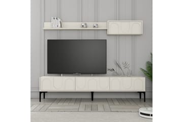Tv-bänk Hazim 180 cm - Cream/Svart - Möbler - TV- & Mediamöbler - TV bänk & mediabänk