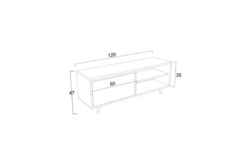 Tv-bänk Hazle 120 cm - Beige - Möbler - TV- & Mediamöbler - TV bänk & mediabänk