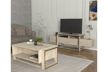 Tv-bänk Herb 160 cm - Beige - Möbler - TV- & Mediamöbler - TV bänk & mediabänk