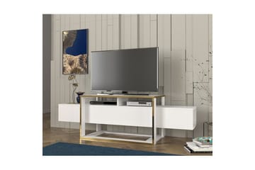 TV-bänk Herb Vit / Rany - Guld/Vit - Möbler - TV- & Mediamöbler - TV bänk & mediabänk