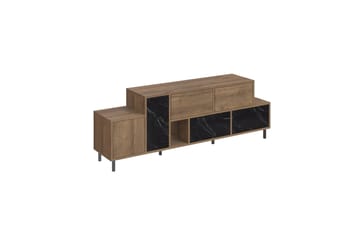 Hermes Tv-bänk 171,2x35,6 cm Brun/Svart - Hanah Home - Möbler - TV- & Mediamöbler - TV bänk & mediabänk