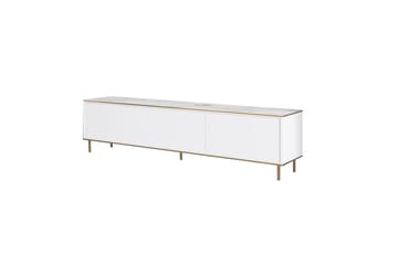 Tv-bänk Imaj 180 cm - Vit marmor/Guld - Möbler - TV- & Mediamöbler - TV bänk & mediabänk