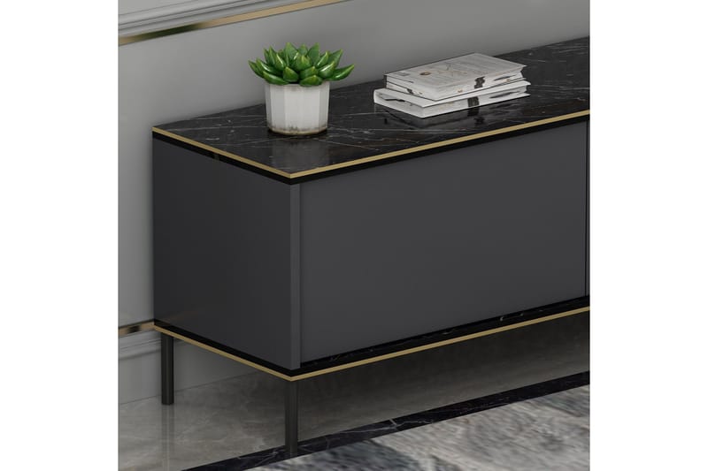 Imaj Tv-bänk 180x35 cm Svart - Hanah Home - Möbler - TV- & Mediamöbler - TV bänk & mediabänk