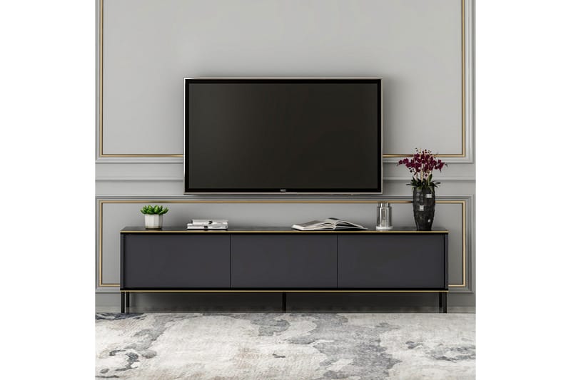 Imaj Tv-bänk 180x35 cm Svart - Hanah Home - Möbler - TV- & Mediamöbler - TV bänk & mediabänk