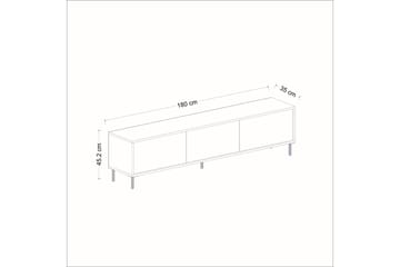 Tv-bänk Imaj 180x35 cm Svart - Hanah Home - Möbler - TV- & Mediamöbler - TV bänk & mediabänk