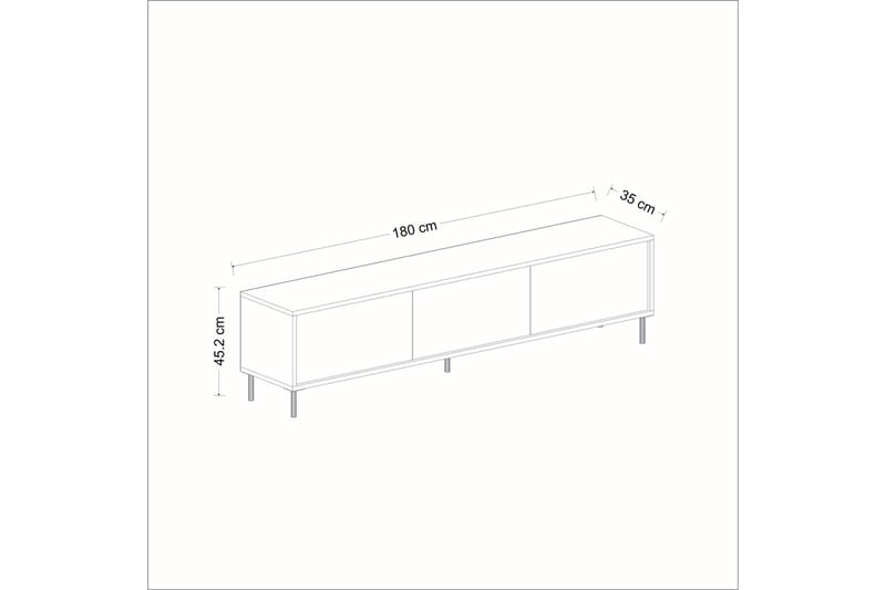 Tv-bänk Imaj 180x35 cm Svart - Hanah Home - Möbler - TV- & Mediamöbler - TV bänk & mediabänk