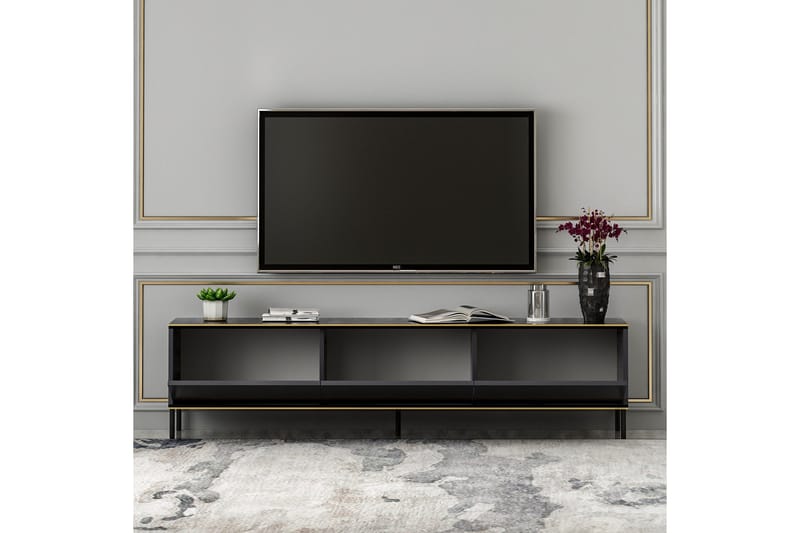 Imaj Tv-bänk 180x35 cm Svart - Hanah Home - Möbler - TV- & Mediamöbler - TV bänk & mediabänk