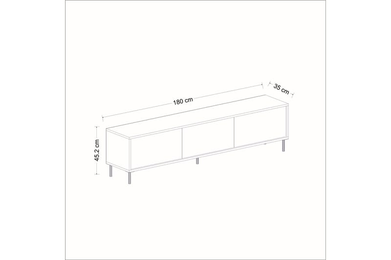 Imaj Tv-bänk 180x35 cm Svart - Hanah Home - Möbler - TV- & Mediamöbler - TV bänk & mediabänk
