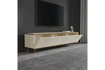 TV-bänk Imaj Travertin / Rany - Guld/Taupe - Möbler - TV- & Mediamöbler - TV bänk & mediabänk