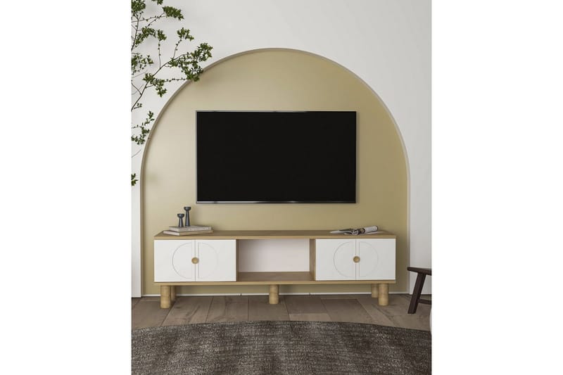 TV-bänk Inci Sudamalek / Vit - Sudamalek / Vit - Möbler - TV- & Mediamöbler - TV bänk & mediabänk