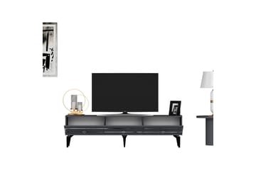 Tv-bänk Ipek 180 cm - Antracit/Silver - Möbler - TV- & Mediamöbler - TV bänk & mediabänk
