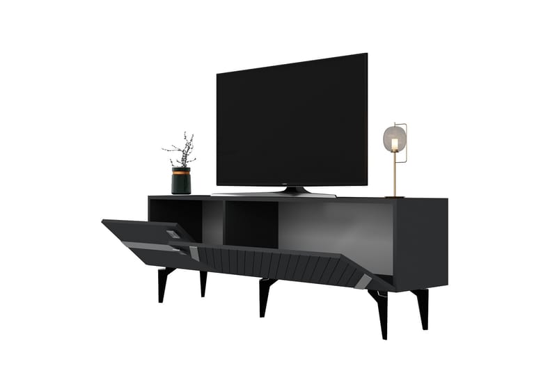 Tv-bänk Iris 150 cm - Antracit/Silver - Möbler - TV- & Mediamöbler - TV bänk & mediabänk