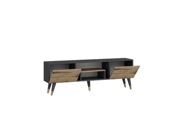 Tv-bänk Irma 150x29,6 cm Brun/Svart - Hanah Home - Möbler - TV- & Mediamöbler - TV bänk & mediabänk