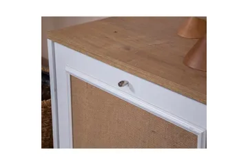 TV-bänk Jatinder Vit / Ek - Natur/Vit - Möbler - TV- & Mediamöbler - TV bänk & mediabänk