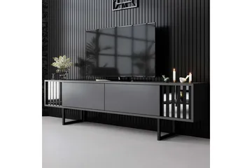 TV-bänk Jeval Antracit / Svart - Antracit / Svart - Möbler - TV- & Mediamöbler - TV bänk & mediabänk