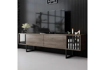 TV-bänk Jeval Valnöt / Svart - Valnöt / Svart - Möbler - TV- & Mediamöbler - TV bänk & mediabänk