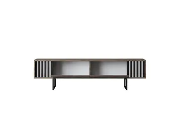 TV-bänk Jeval Valnöt / Svart - Valnöt / Svart - Möbler - TV- & Mediamöbler - TV bänk & mediabänk