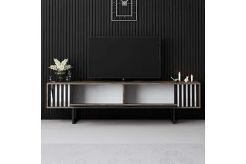 TV-bänk Jeval Valnöt / Svart - Valnöt / Svart - Möbler - TV- & Mediamöbler - TV bänk & mediabänk