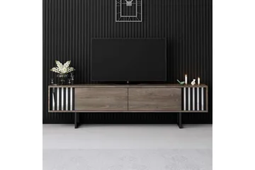 TV-bänk Jeval Valnöt / Svart - Valnöt / Svart - Möbler - TV- & Mediamöbler - TV bänk & mediabänk