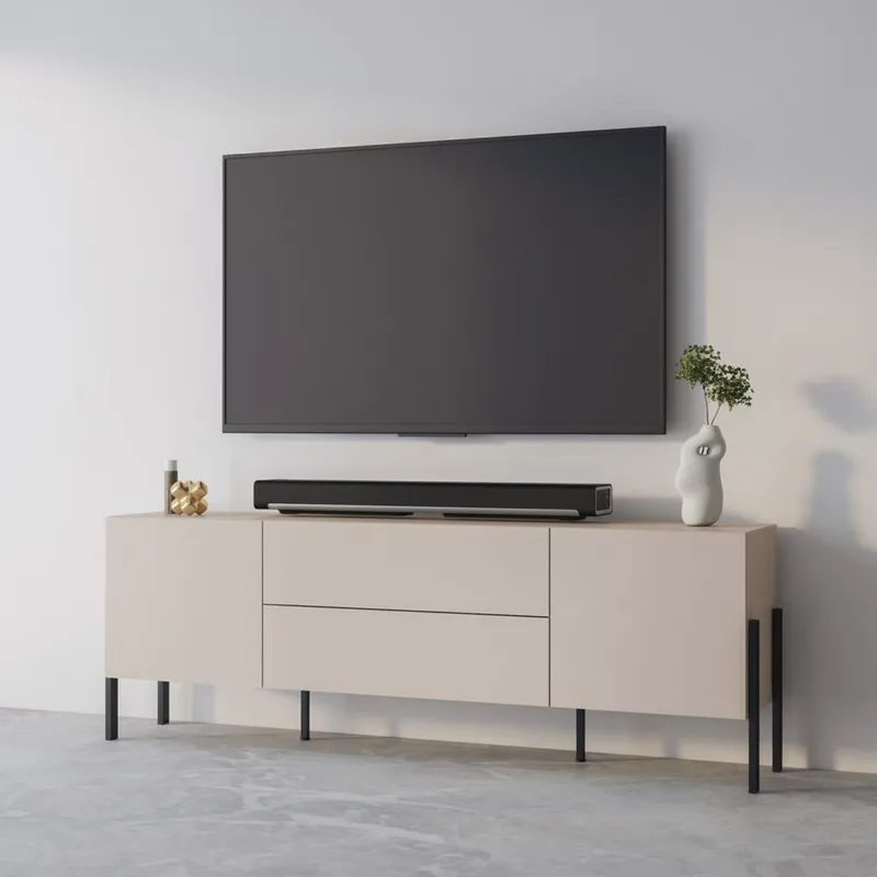 TV-bänk Jukon 2 Dörrar med 2 Lådor - Kashmir - Möbler - TV- & Mediamöbler - TV bänk & mediabänk