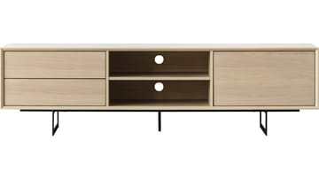 TV-bänk Junionne 180x42x50 cm - Vitpigmenterad vaxlackad fanerad ek - Möbler - TV- & Mediamöbler - TV bänk & mediabänk