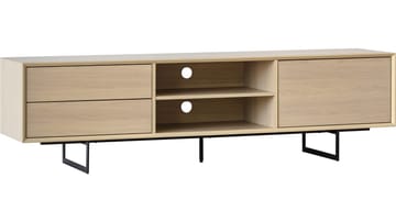 TV-bänk Junionne 180x42x50 cm - Vitpigmenterad vaxlackad fanerad ek - Möbler - TV- & Mediamöbler - TV bänk & mediabänk