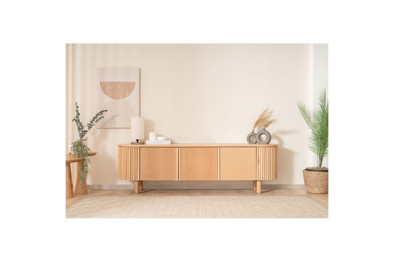 TV-bänk Karela Bok - Ljusfärgat trä - Möbler - TV- & Mediamöbler - TV bänk & mediabänk