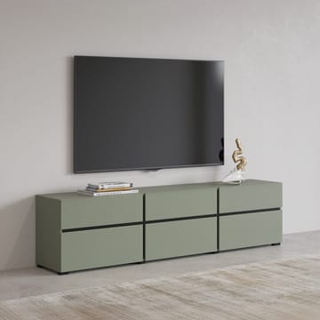 Tv-bänk Kors 3 luckor med 3 lådor - Grön - Svart - Möbler - TV- & Mediamöbler - TV bänk & mediabänk